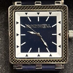Rockwell The CF Fast and Light Watch Navy Blue Carbon Fiber Square Face 100M